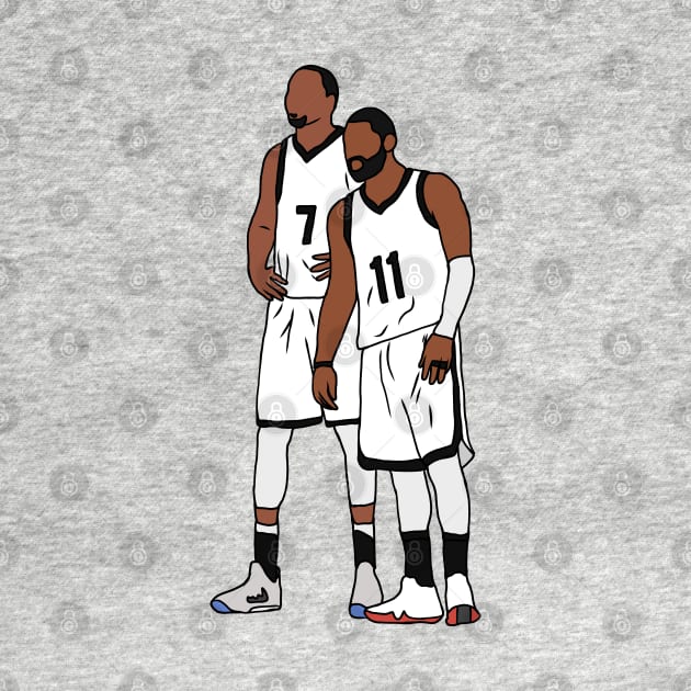 Kyrie And KD Nets by rattraptees